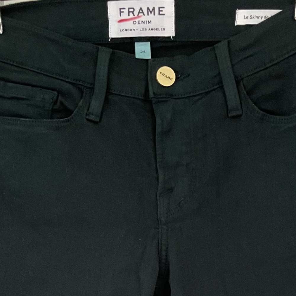 Frame Le Skinny de Jeanne Hunter Rips Jeans - Picture 6 of 11
